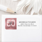 Fifty and Fabulous Script 50th Birthday ラベル (インサイチュ)