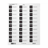 Fifty and Fabulous Script 50th Birthday ラベル (フルシート)