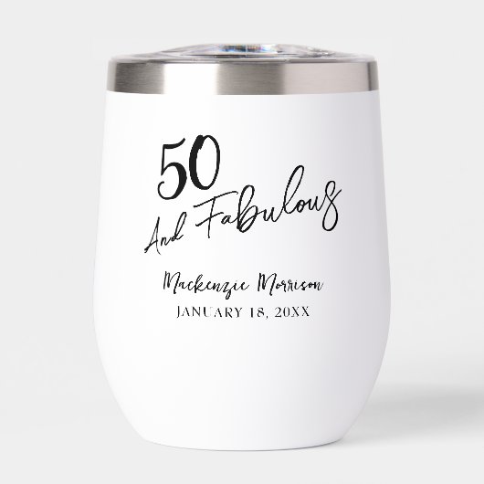 Fifty and Fabulous Script Birthday Party (正面)