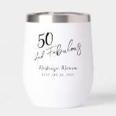 Fifty and Fabulous Script Birthday Party (背面)