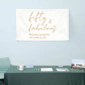 Fifty And Fabulous Script Gold 50th Birthday Party 横断幕 (トレードショー)