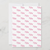 Fifty and Fabulous Script Pink 50th Birthday Party 招待状 (裏面)