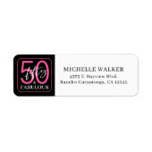 Fifty and Fabulous Script Return Address Labels ラベル (正面)