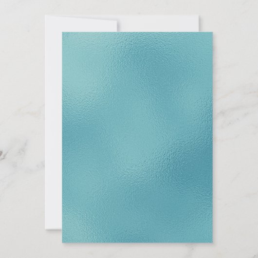 Fifty and Fabulous Teal Script 50th Birthday 招待状 (裏面)