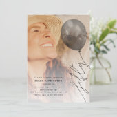 Fifty Balloon String | 写真 50歳の誕生日パーティー 招待状 (スタンド正面)