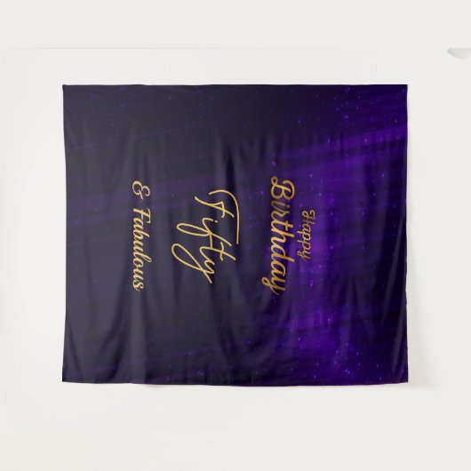 Fifty Birthday  タペストリー (正面(横))