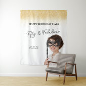 Fifty Birthday custom photo タペストリー (インサイチュ)