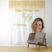 Fifty Birthday custom photo タペストリー (インサイチュ)