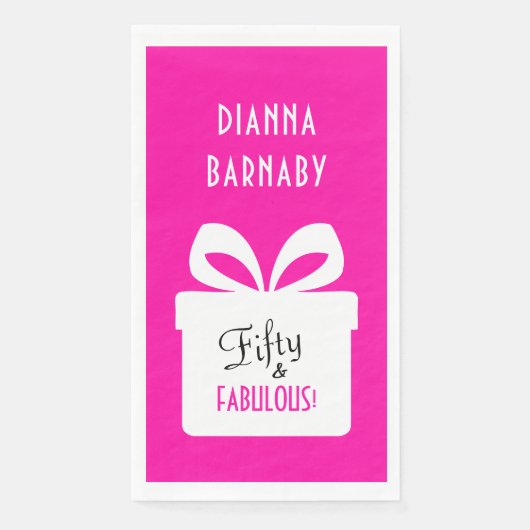 Fifty & FABULOUS! 女の子らしいホットピンクの誕生日パーティー (正面)