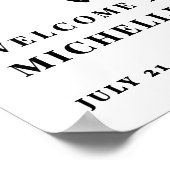 Fifty Fabulous 50th Birthday Party Welcome Sign ポスター (角)