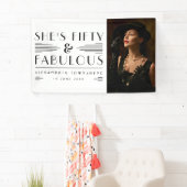 Fifty & Fabulous Art Deco Photo 50th Birthday 横断幕 (インサイチュ)