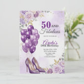 Fifty fabulous birthday invitation  招待状 (スタンド正面)