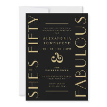 Fifty & Fabulous Black Art Deco 50th Birthday