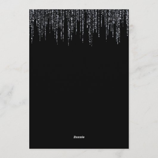 Fifty & Fabulous Black Glam 50th Birthday 招待状 (裏面)