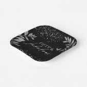 Fifty & Fabulous Black Glam 50th bithday ペーパープレート (傾斜あり)