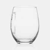 Fifty Fabulous Black White Art Deco 50th Birthday ステムなしワイングラス (左)