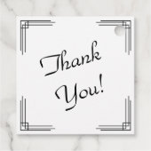 Fifty Fabulous Black White Art Deco 50th Birthday フェイバータグ (裏面)