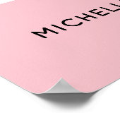 Fifty Fabulous Blush Pink 50th Birthday Welcome ポスター (角)