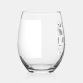 Fifty & Fabulous Chic Art Deco 50th Birthday ステムなしワイングラス (右)