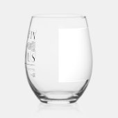 Fifty & Fabulous Chic Art Deco 50th Birthday ステムなしワイングラス (左)