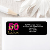 Fifty Fabulous Fiftieth Birthday Return Address ラベル (インサイチュ)