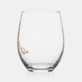 Fifty Fabulous Gold Dress Diamonds 50th Birthday ステムなしワイングラス (左)