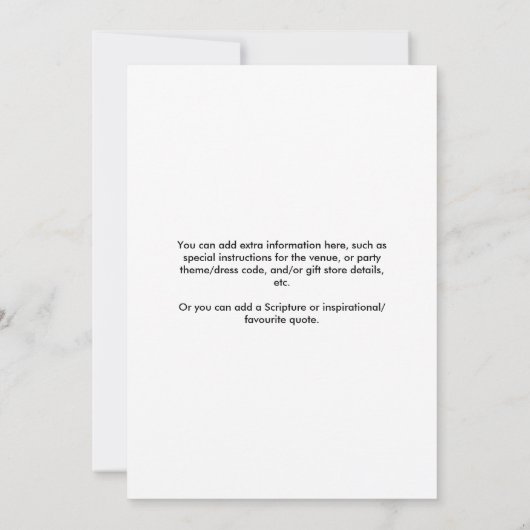 Fifty Fabulous Modern Black White 50th Birthday  招待状 (裏面)