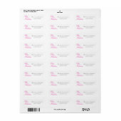 Fifty & Fabulous Pink 50th Birthday Party Invitati ラベル (フルシート)