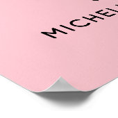 Fifty Fabulous Pink 50th Birthday Welcome Sign ポスター (角)