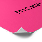 Fifty Fabulous Pink 50th Birthday Welcome Sign ポスター (角)