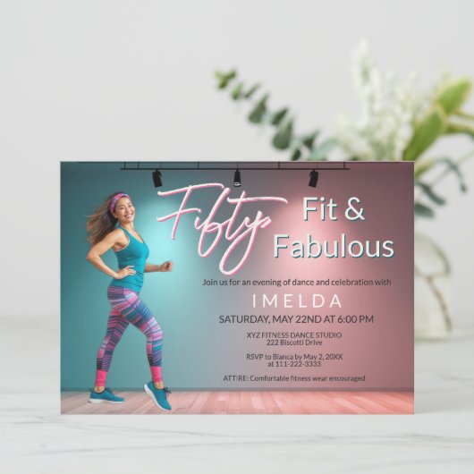 Fifty Fit and Fabulous Invitation 招待状 (スタンド正面)