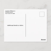 Fifty Modern 50th Birthday Party Photo For Him ポストカード (裏面)