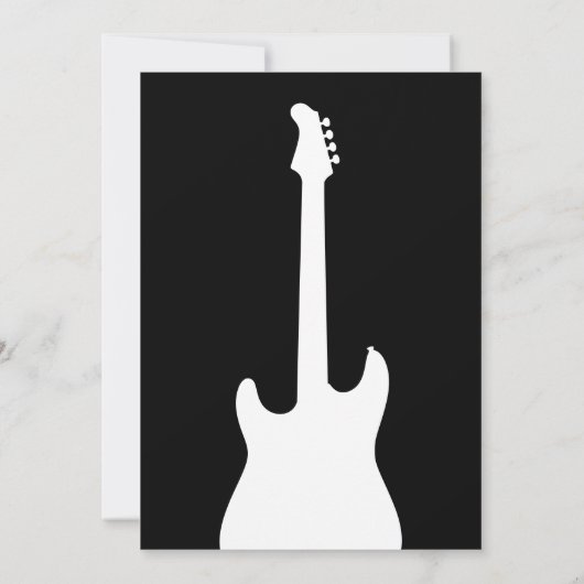 Fifty Rocks Guitar Pick 50th Birthday Party 招待状 (裏面)