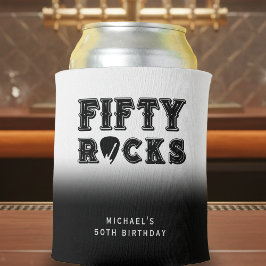 Fifty Rocks Guitar Pick 50th Birthday Party 缶クーラー