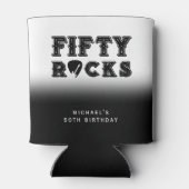 Fifty Rocks Guitar Pick 50th Birthday Party 缶クーラー (裏面)