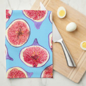 Figスライス水彩模様 キッチンタオル (四つ折り)