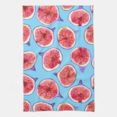 Figスライス水彩模様 キッチンタオル (縦)