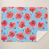 Figスライス水彩模様 シェルパブランケット (正面(横))