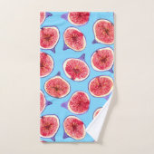 Figスライス水彩模様 バスタオルセット (ハンドタオル)