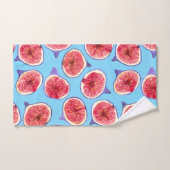 Figスライス水彩模様 バスタオルセット (ハンドタオル)