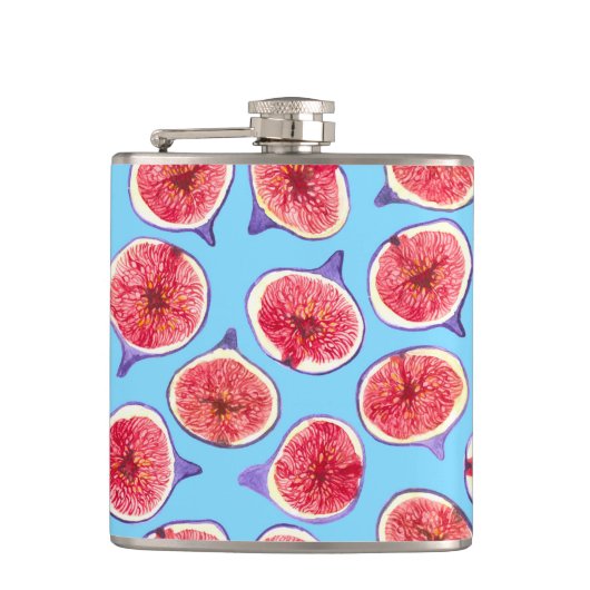 Figスライス水彩模様 フラスク (正面)