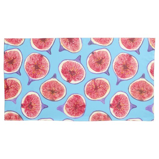 Figスライス水彩模様 枕カバー (正面左)