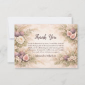 Fig Garden Floral 1st Birthday サンキューカード (正面)