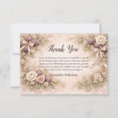 Fig Garden Vintage 1st Birthday サンキューカード (正面)