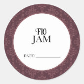 Fig Jam Canning Lid Labels ラウンドシール (正面)