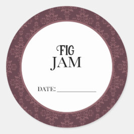 Fig Jam Canning Lid Labels ラウンドシール