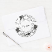 Fig Jam Sketchラベモダンル ラウンドシール (封筒)