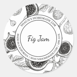 Fig Jam Sketchラベモダンル ラウンドシール