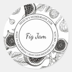 Fig Jam Sketchラベモダンル ラウンドシール