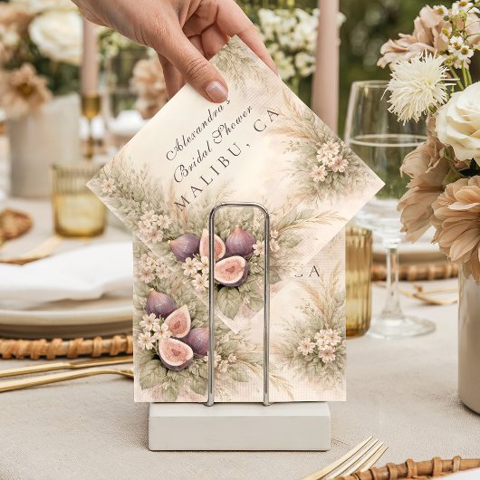 Fig Orchard Elegance Bridal Shower スタンダードカクテルナプキン